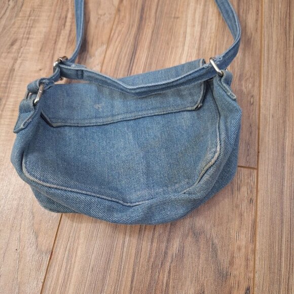 Embroidered Patch whimsical Jean Purse - Picture 2 of 13